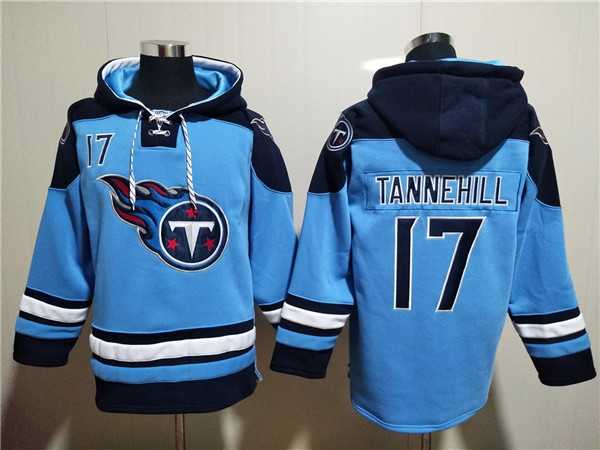 Tennessee Titans #17 Ryan Tannehill Blue Lace-Up Pullover Hoodie,We sell and wholesale Tennessee Titans #17 Ryan Tannehill Blue Lace-Up Pullover Hoodie on line form chian!